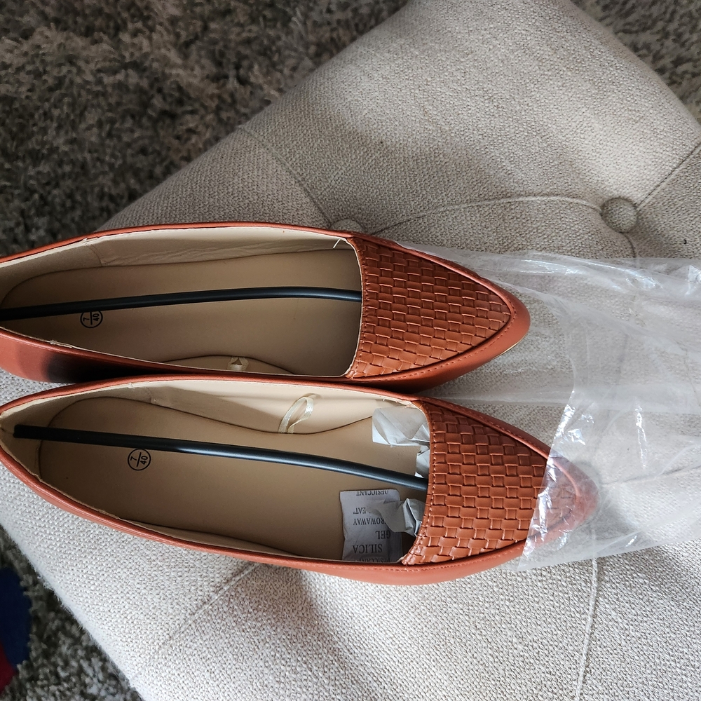 New Chic Cognac  Woven Flats